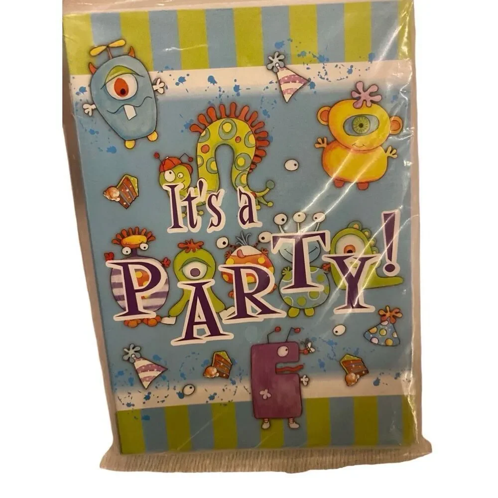 Lot Of 2 8pc Monster Party Invitations Supplies Kids
